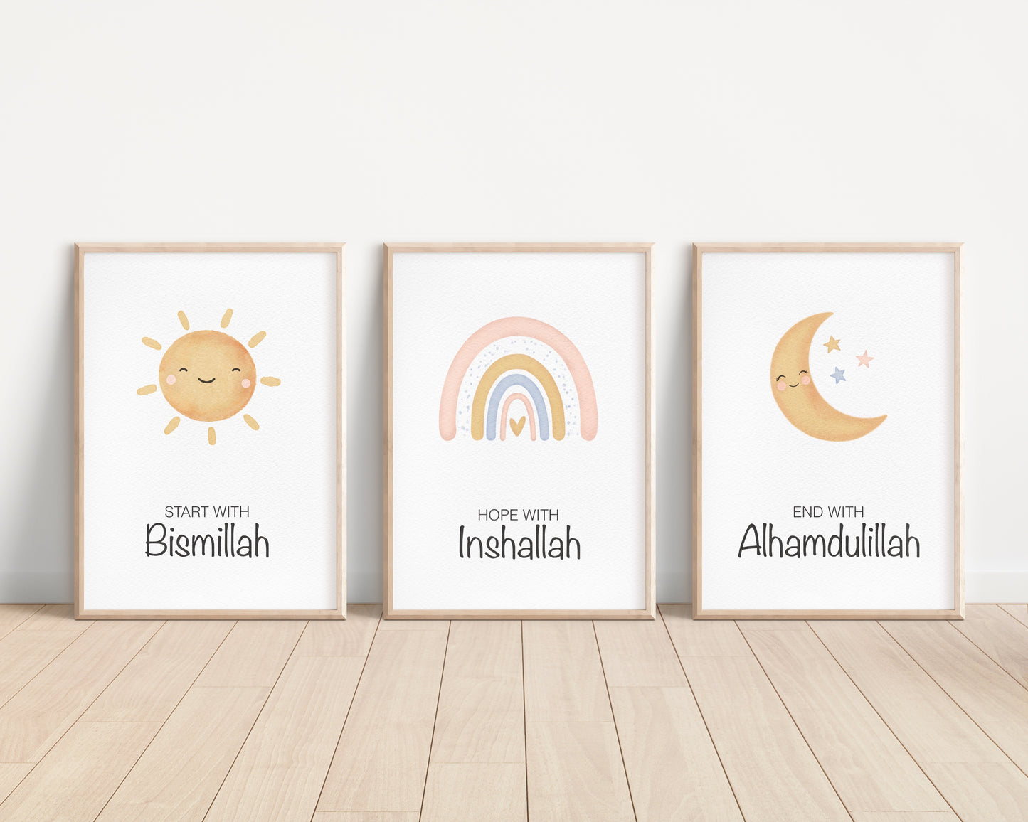Poster bundle "Bismillah, Inshallah, Alhamdulillah"