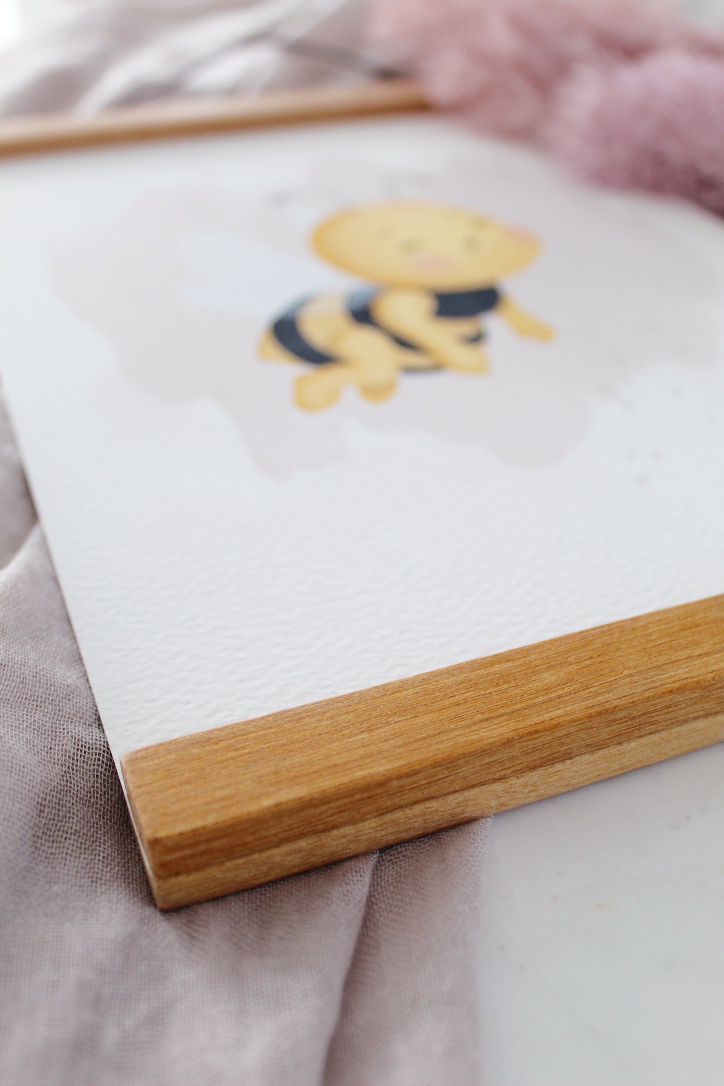 Magnetic poster hangers made of teak wood