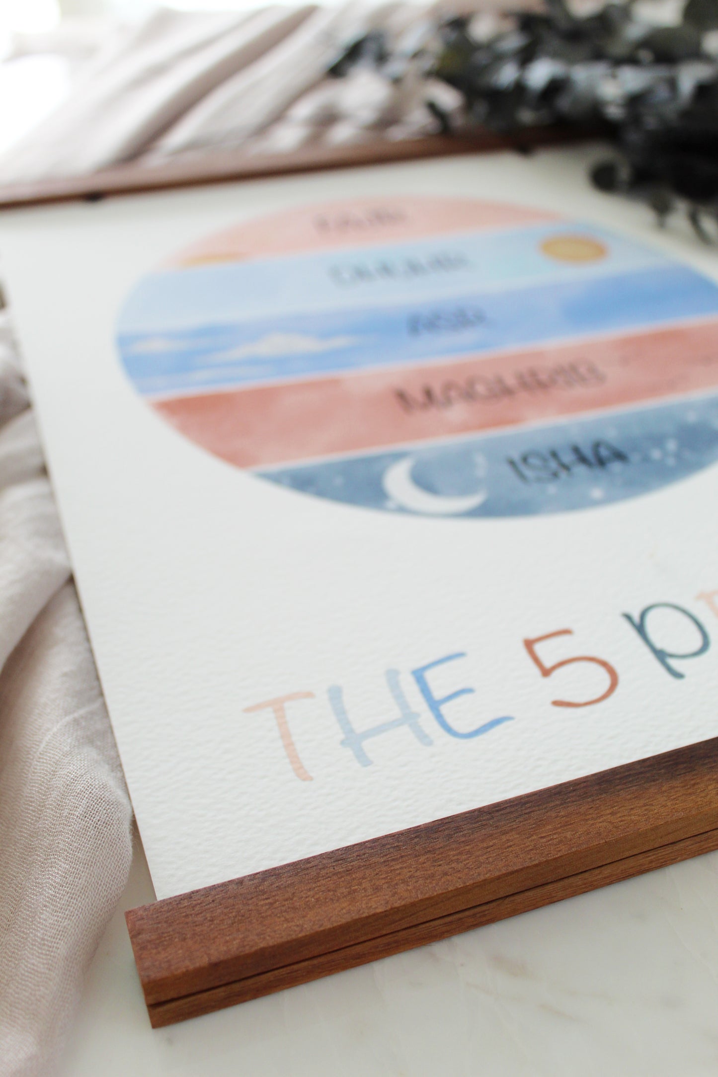 Magnetic poster hangers made of walnut wood